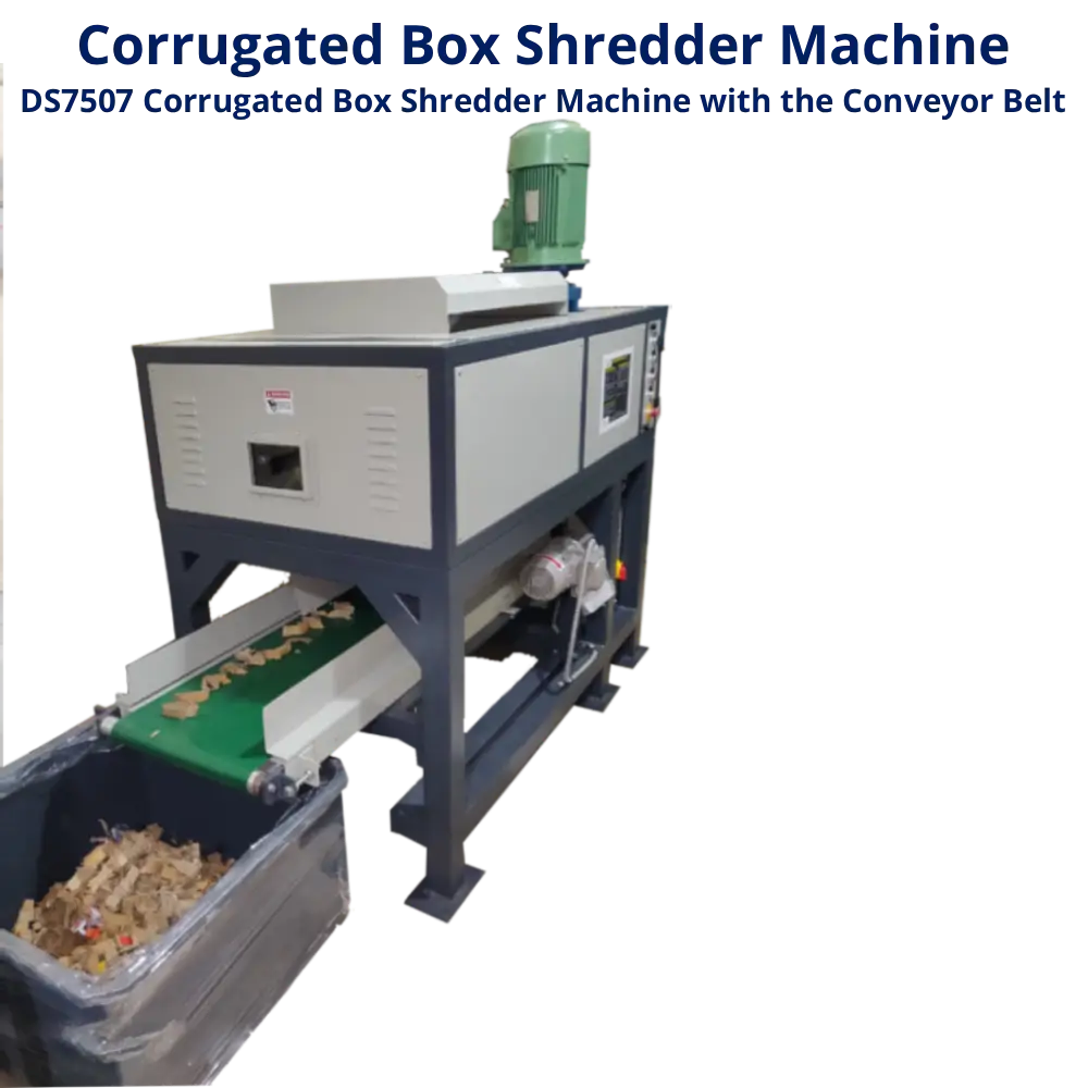 Shredder Box Label Corrugated Box Shredder Machine with Conveyor Belt