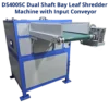 Shredder And Shredder, Dual Shaft Bay Leaf Shredder Machine with Input Conveyor
